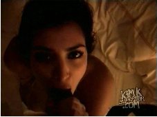 Kim Kardashian giving a blowjob to Ray J