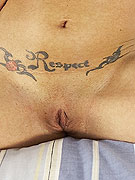 Adria Vons shaved pussy